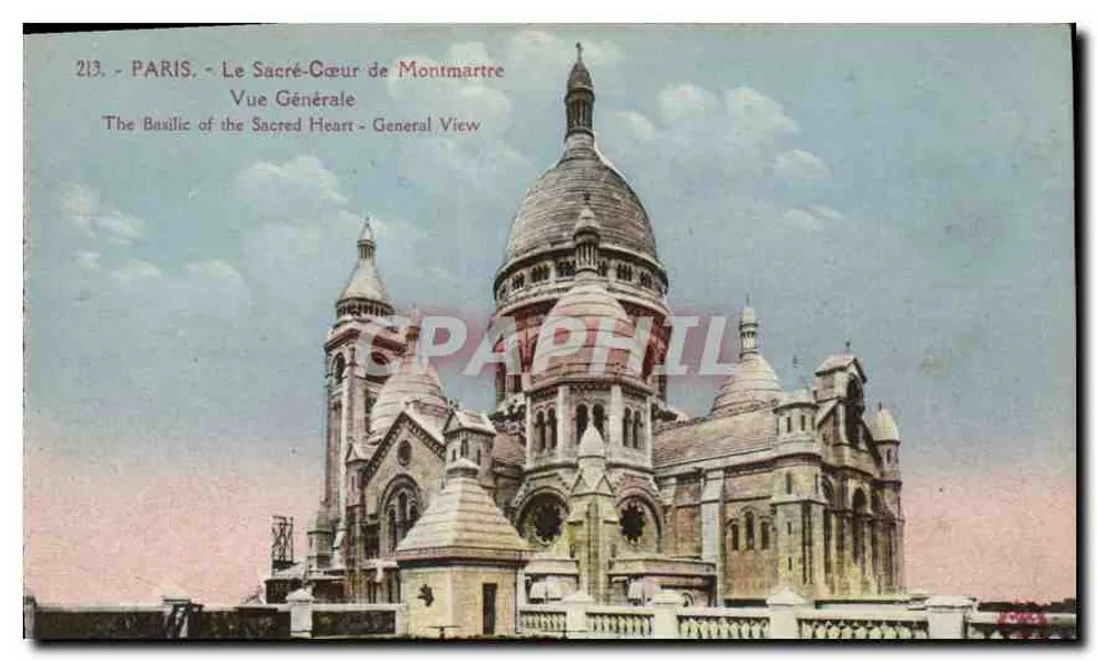 Paris — Das Heilige Herz von Montmartre — Allgemeiner Blick — Imp. phot. 'L'Aube' Paris - Vorderseite