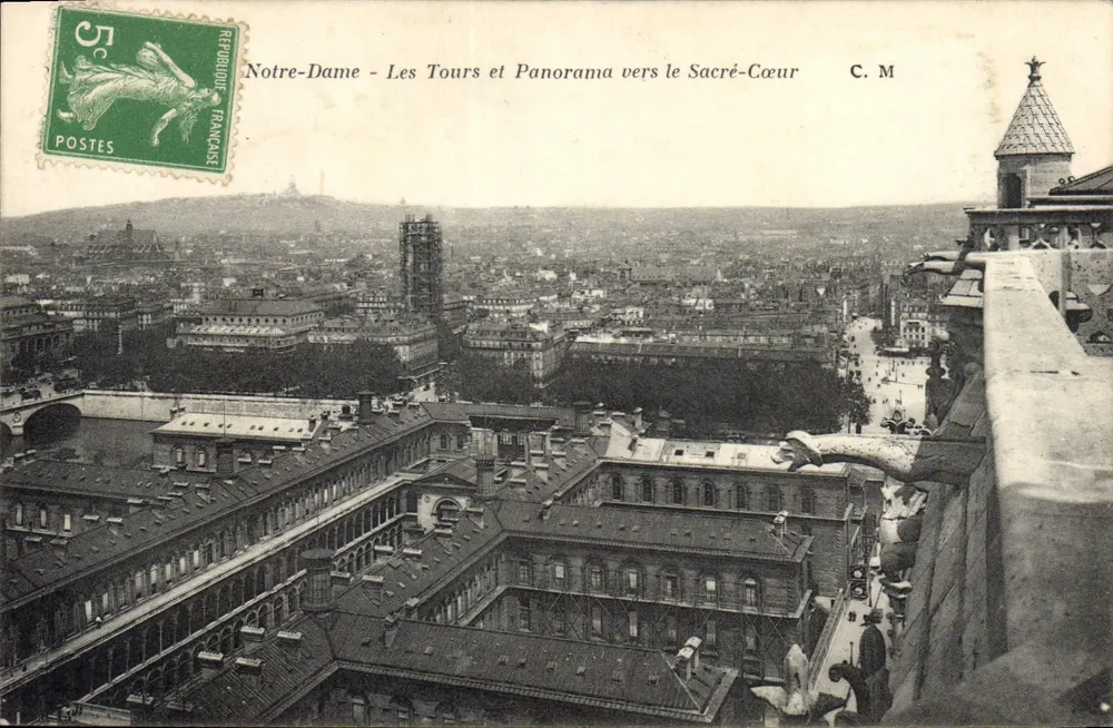 Notre-Dame - Die Türme und Panorama zum Sacré-Cœur — C.M. - Vorderseite