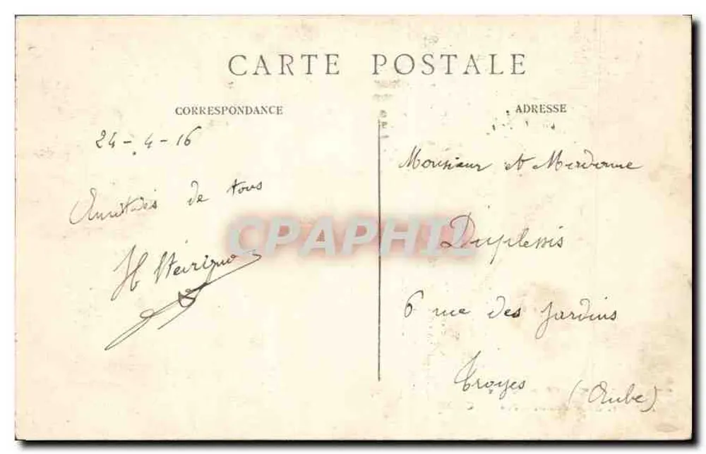 Paris – Kammer der Abgeordneten. Sitzungssaal — Nr. 9 - Rückseite