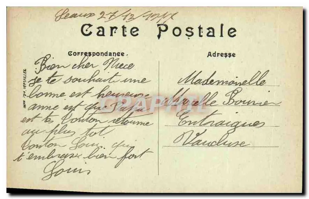 Paris — Bahnhof Quai d'Orsay und das Schloss — anonymer Verlag - Rückseite