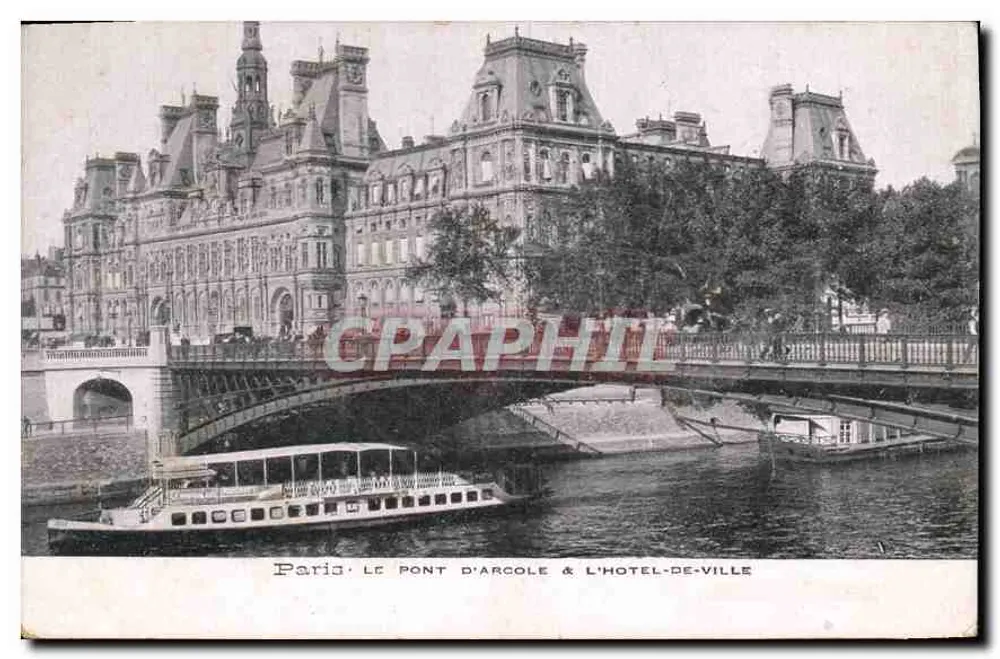 Paris - Der Pont d'Arcole & das Hotel-de-Ville — Verlag nicht sichtbar - Vorderseite