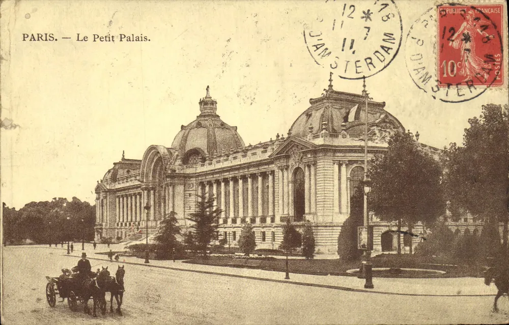 PARIS. — Le Petit Palais. — Imprimé sur la carte - Frente