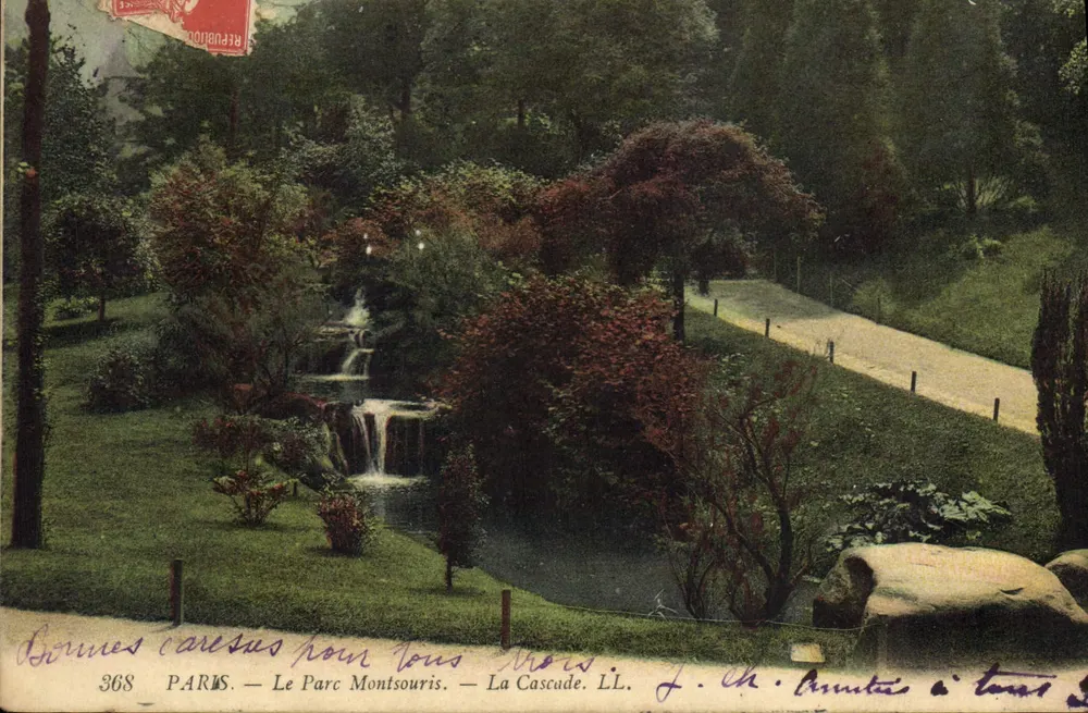 Il Parco Montsouris — La Cascata — Editore L.L. n°368 - Recto