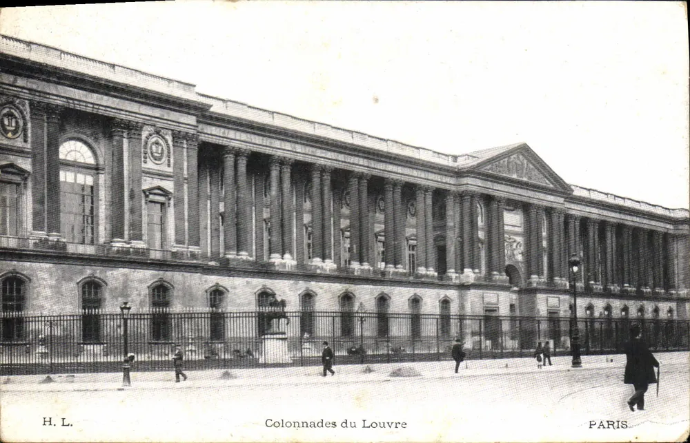 Zuilen van het Louvre — Parijs — H. L. - Voorkant