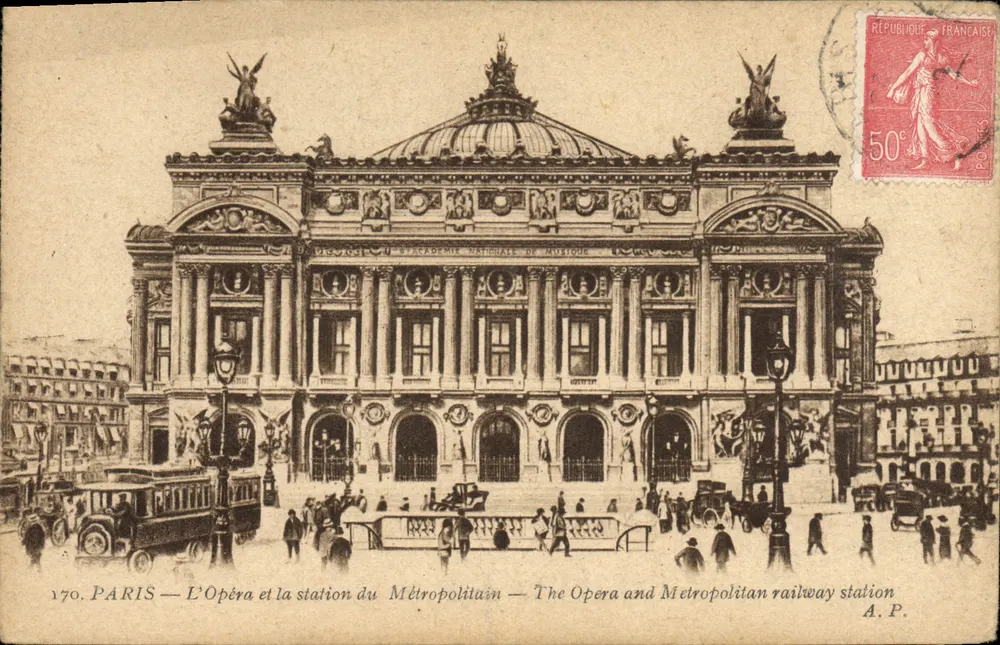 PARIS — O Ópera e a estação do Metropolitano — A.P. — n°170 - Frente