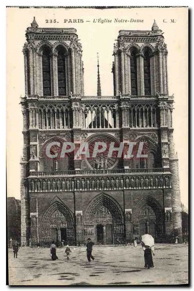 Paris — A Igreja de Nossa Senhora — C. M. n°235 - Frente
