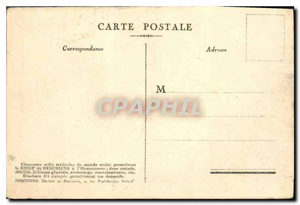 Paris — Ilha da Cidade (Vert-Galant) — Oferecido por Hémoglobine Deschiens - Verso