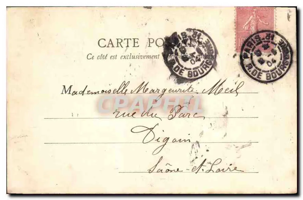 Paris — Os 7 Pontes — E.R. Paris, n° 106 - Verso