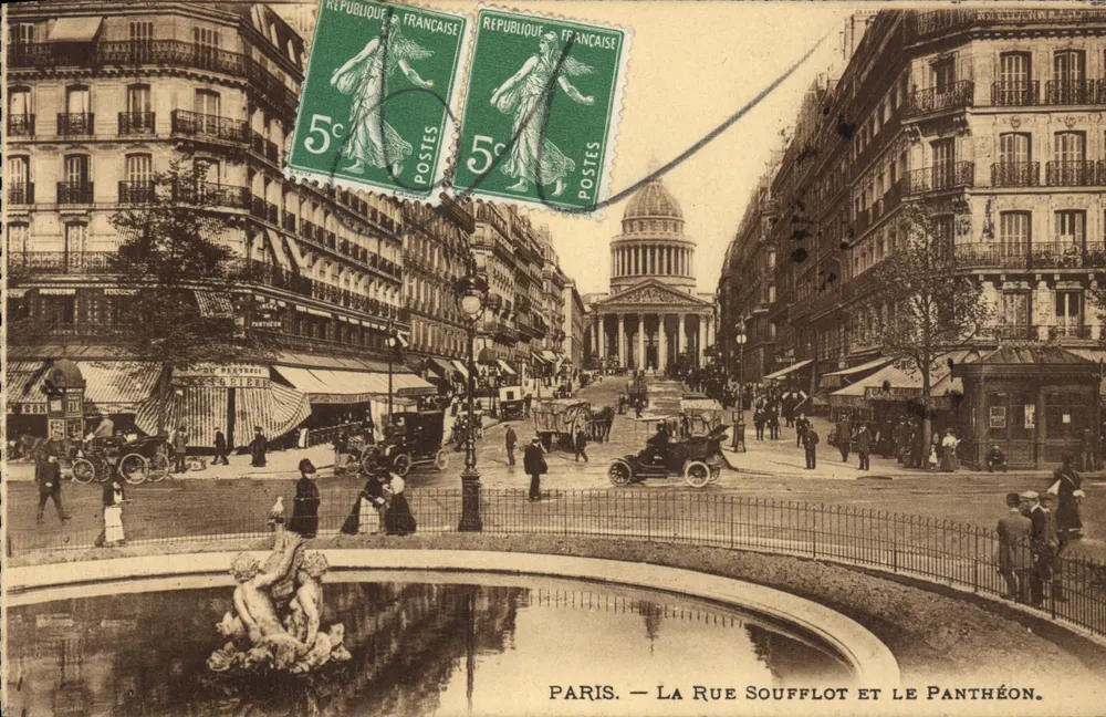 Paris — La Rue Soufflot und der Panthéon — Verlag: C. P. M. (Nr. 416) - Vorderseite
