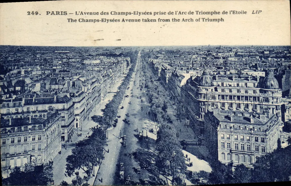 PARIS — Ansicht der Avenue des Champs-Élysées vom Arc de Triomphe de l'Étoile — LIP, Nr. 249 - Vorderseite