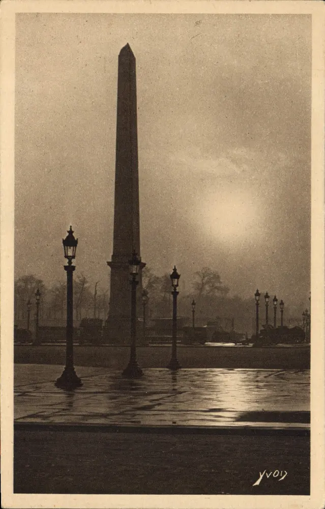 O Obélisco, Praça da Concórdia — Paris — Edição de Arte YVON, Neufchâtel - Frente