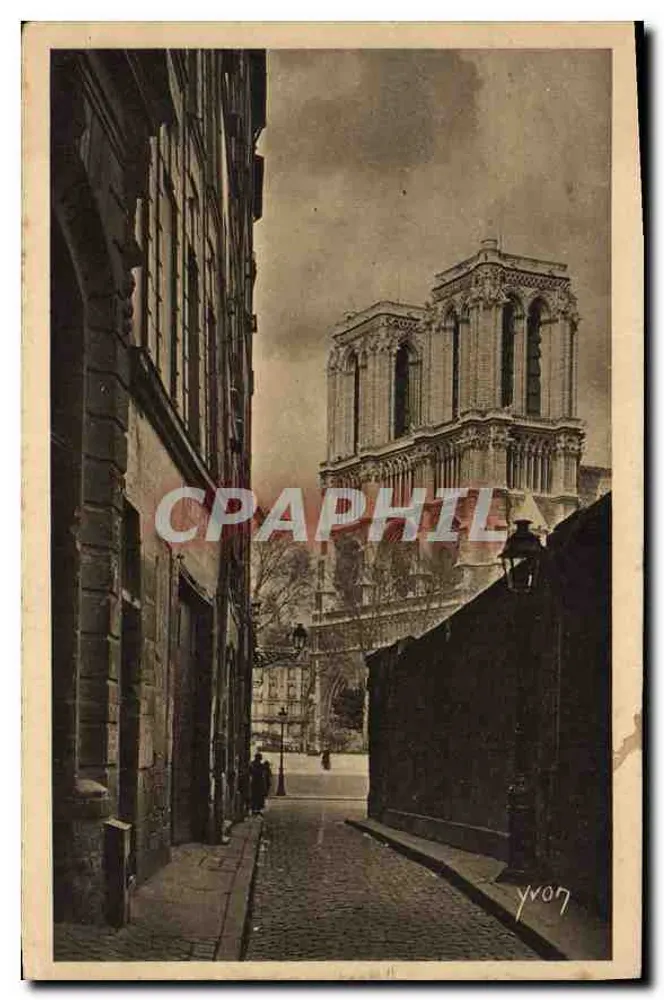 Notre-Dame de Paris — Ansicht der Rue Saint-Julien-le-Pauvre — Édition d'Art YVON - Vorderseite