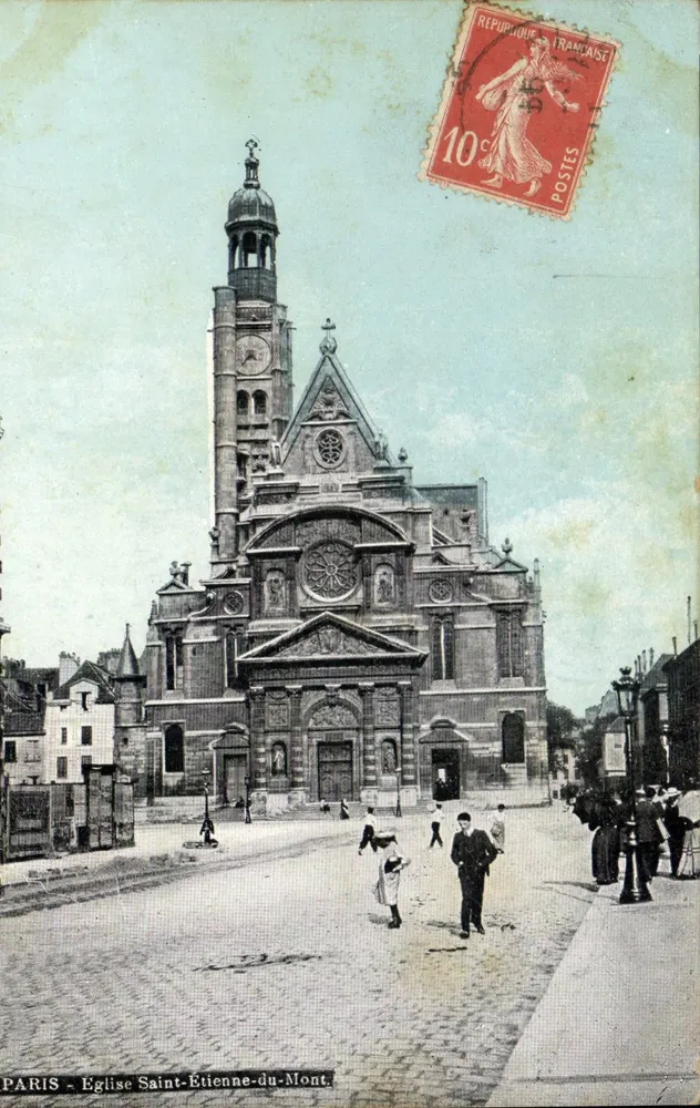 PARIS - Kirche Saint-Etienne-du-Mont — Blick auf das Gebäude mit 10c-Stempel - Vorderseite