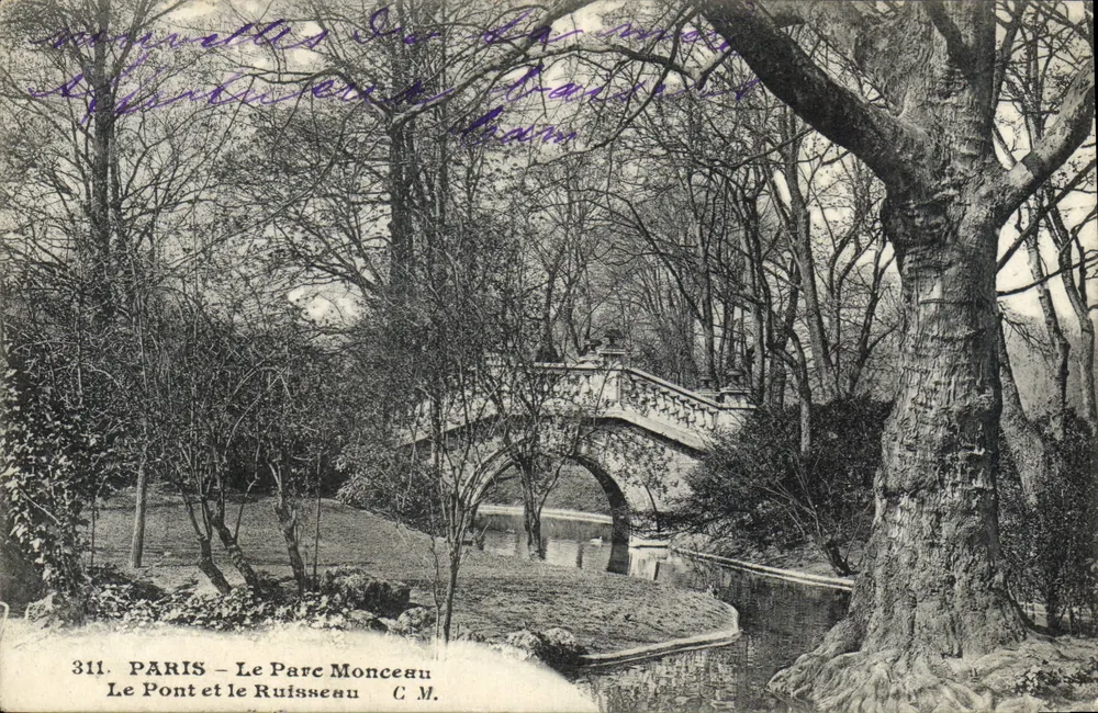 Paris - Der Parc Monceau — Der Brücke und Bach — C.M. n°311 - Vorderseite