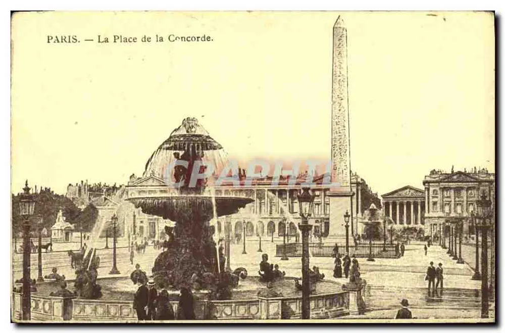 Paris — A Praça da Concórdia — editor Graphiti - Frente