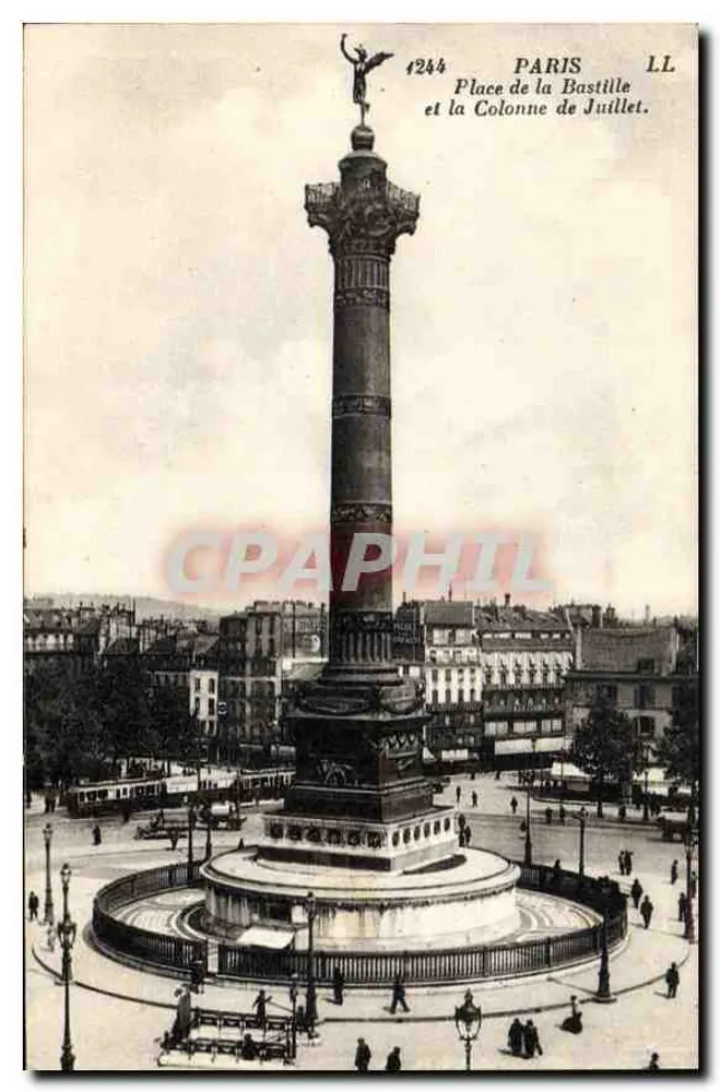 Place de la Bastille — die July-Säule — Paris L.L. n°1244 - Vorderseite