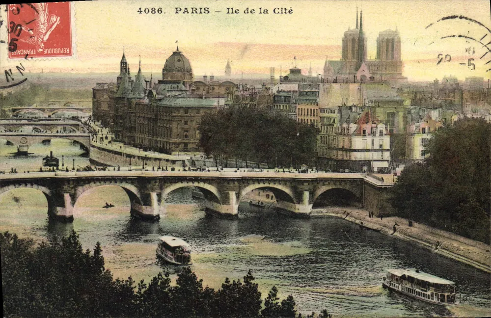 Paris — Ilha de Cité — editor anônimo, n° 4086 - Frente