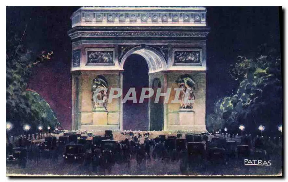 Paris à Noite — Iluminações do Arco do Triunfo — Patras - Frente