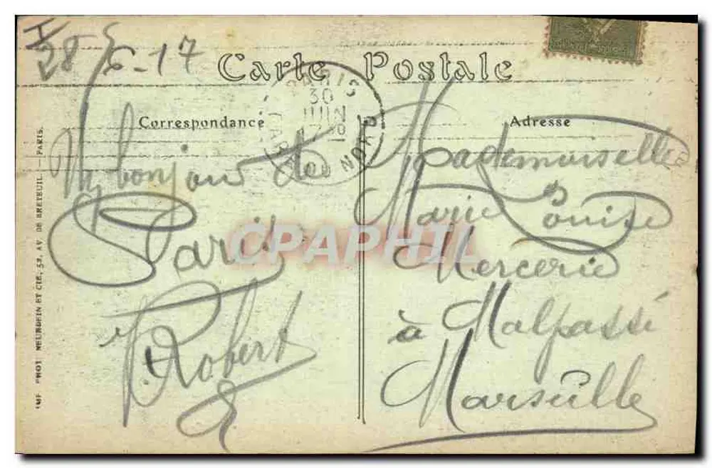 PARIS — Die Brücke des Wechsels und das Palais de Justice — ND. Phot. n° 306 - Rückseite