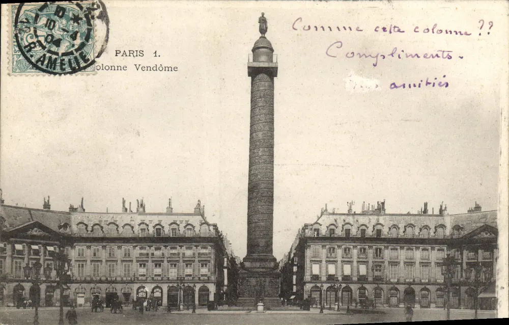 Coluna Vendôme — Paris 1er — editor Pramelle, número de série não visível - Frente