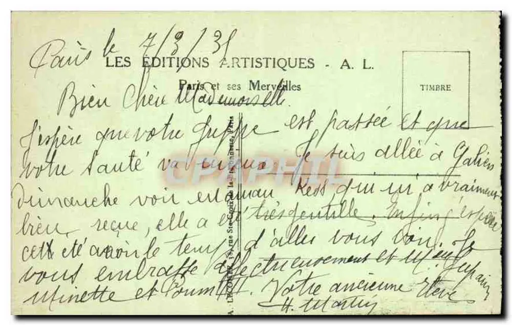 Paryż - Porte Saint-Denis — wydawca A. L., nr 34 - Rewers