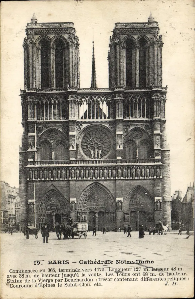 Paris — Catedral de Nossa Senhora de Paris — J. H. n°19 - Frente