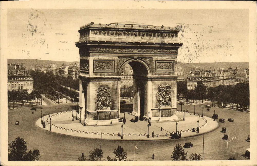 Paris — Arco do Triunfo — Edições d'Art Yvon, n°101 - Frente