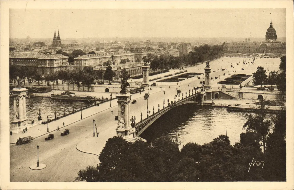 Brücke Alexandre III und die Esplanade der Invaliden — Paris — Éditions d'Art YVON, Paris - Vorderseite