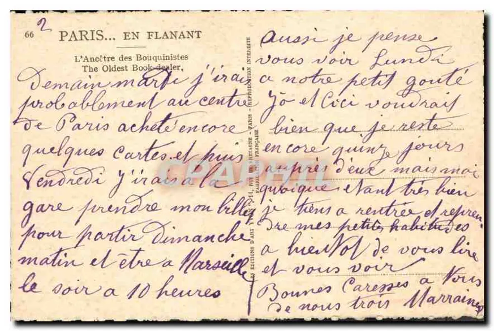 Notre-Dame de Paris — Vendedor de livros — Y. Vog - Verso