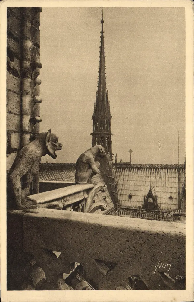 Notre-Dame de Paris — Detail des Chors (Ostseite) — Kunstausgabe YVON - Vorderseite