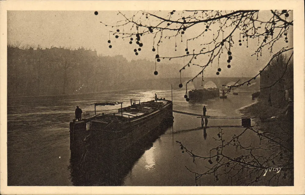 Paris — Chalands na Seine — Edição de Arte YVVOY, Série 3 n°25 - Frente