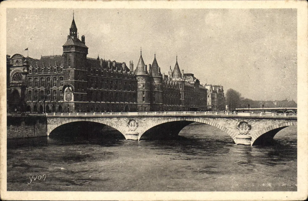 Paris — Das Palais de Justice und der Pont au Change — Kunstausgabe YVON, Serie 4, n° 62 bis - Vorderseite