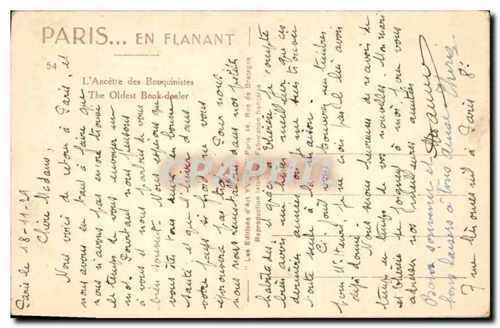 Notre-Dame de Paris — Vista do cais — Y. V. O. 17 - Verso