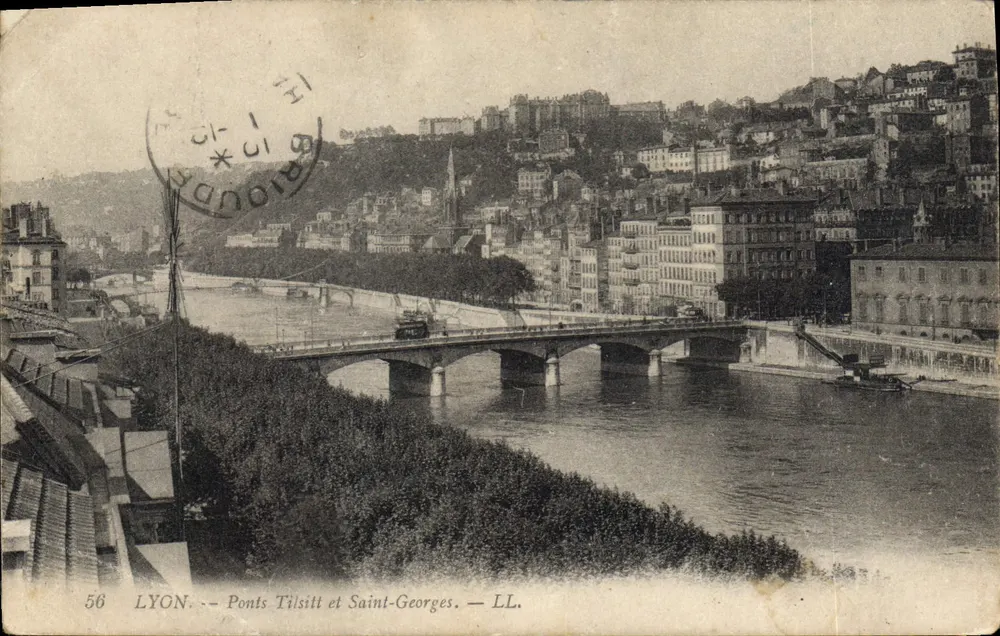 LYON. — Pontes Tilsitt e Saint-Georges. — LL. — N° 56 - Frente
