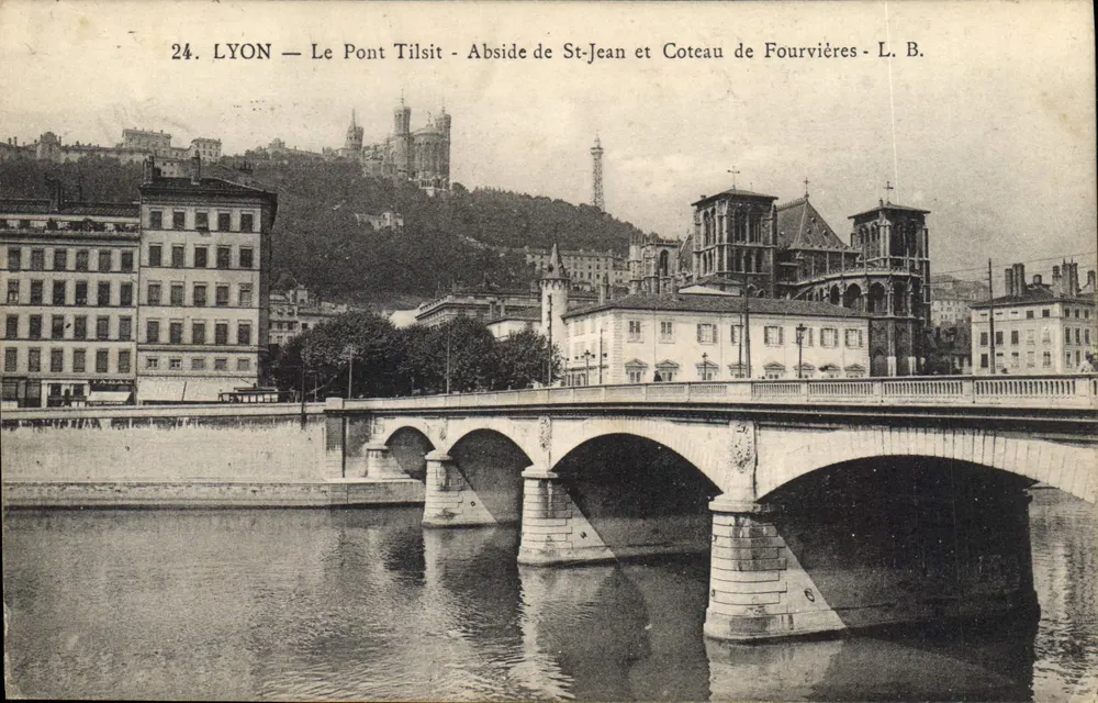 LYON — Brücke Tilsit - Apse von St-Jean und Fourvières-Hügel - L. B. - Vorderseite