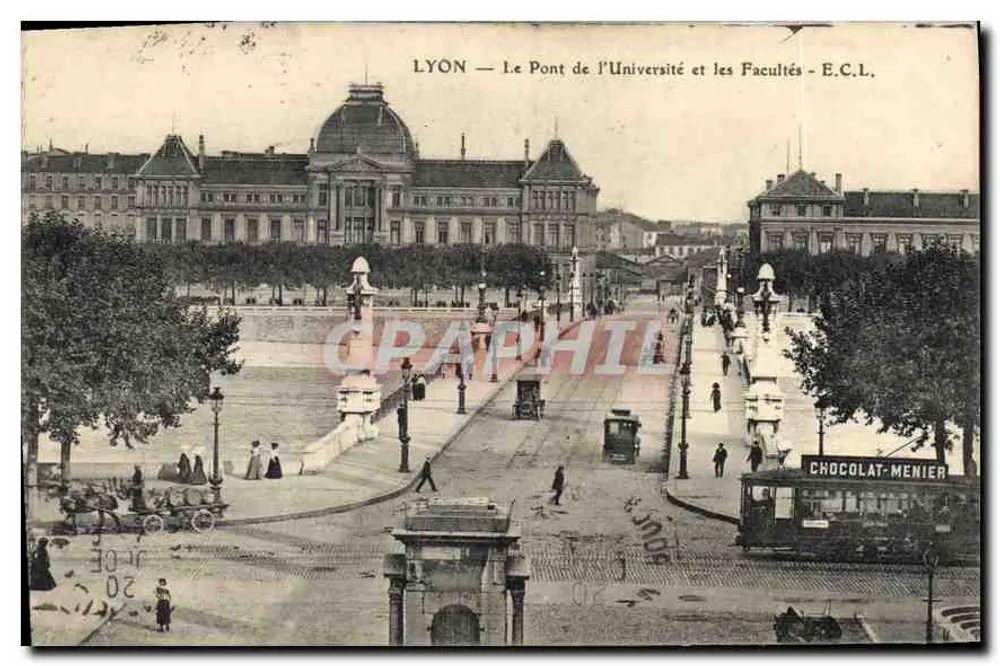 LYON — Der Universitätsbrücke und die Facultés — E.C.L. - Vorderseite
