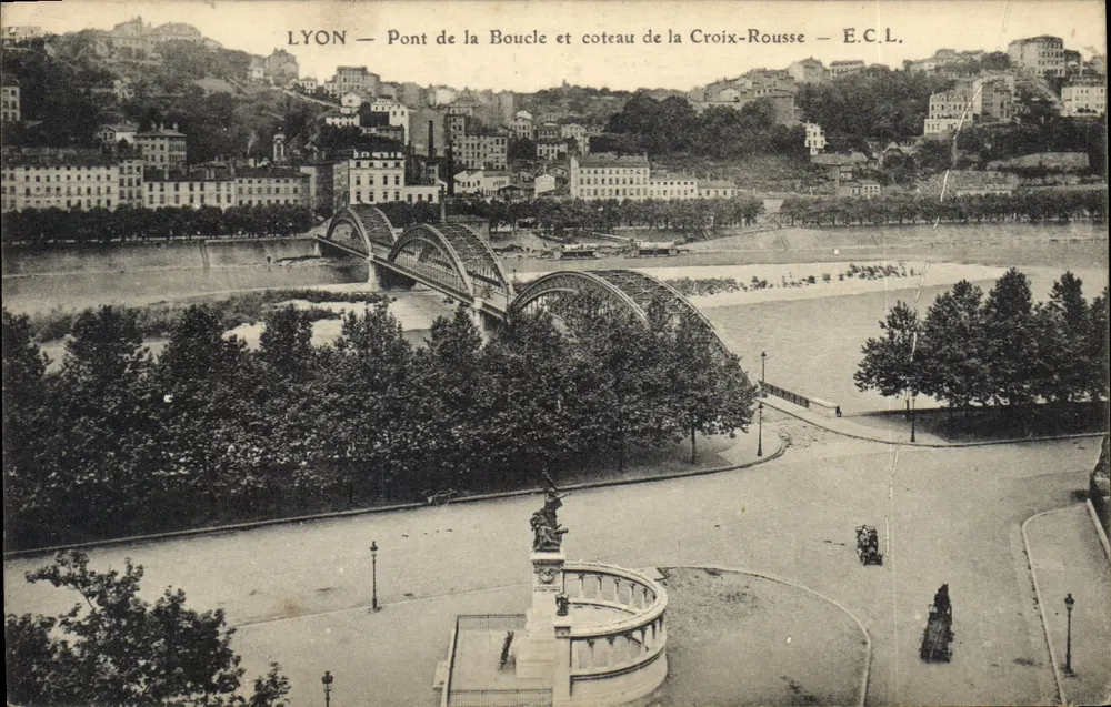 LYON — Brücke der Schleife und Hügel von Croix-Rousse — E.C.L. - Vorderseite