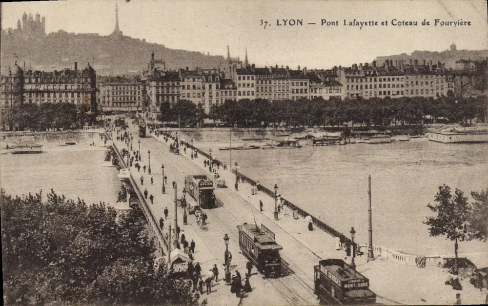 LYON — Pont Lafayette und Fourvière-Hügel — Anonymer Verlag, Nr. 37 - Vorderseite