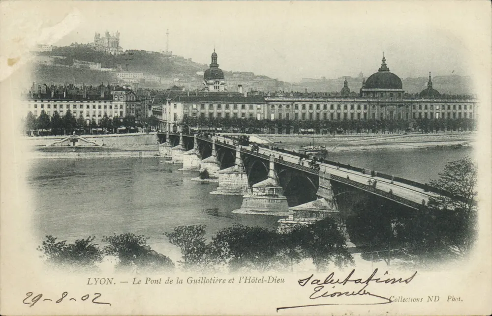 LYON — Die Guillotière-Brücke und das Hôtel-Dieu — Collections ND Phot. - Vorderseite
