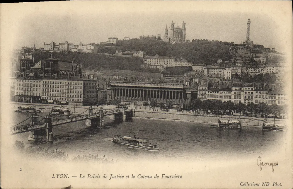 LYON — Das Palais de Justice und der Coteau de Fourvière — Collections ND Phot. - Vorderseite