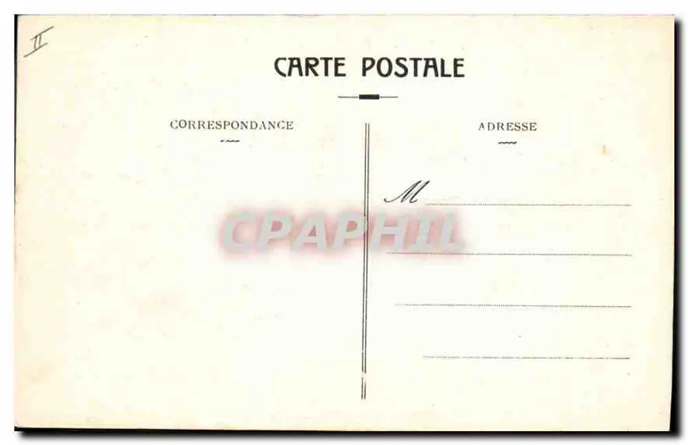 LYON - Le Pont Lafayette — vue du pont sur la Saône avec char à bœufs et piétons, éditeur E. C. L., n° 53 - Verso