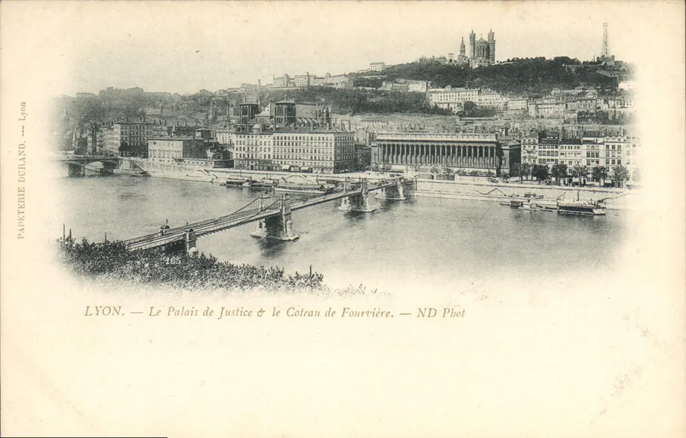 LYON — Das Palast der Gerechtigkeit & der Fourvière-Hügel — Papeterie Durand, n° 165 - Vorderseite