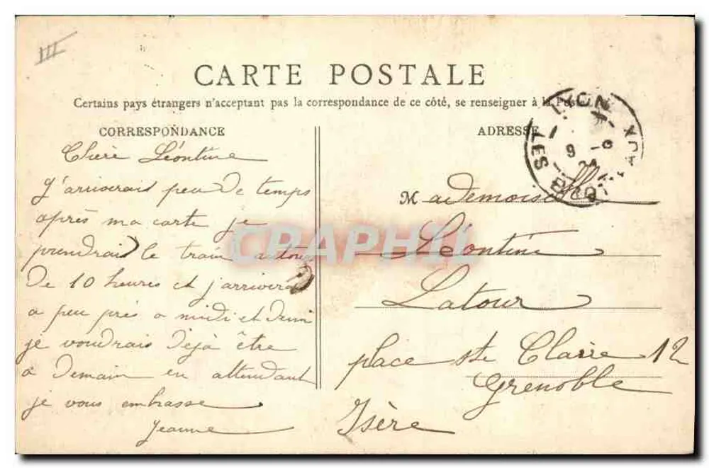 Lyon — Pont du Change — Coteau des Chartreux — Éditeur : Lyon, n° 975 - Verso