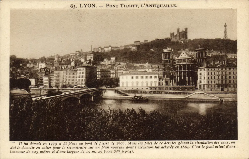 LYON — Ponte Tilsitt, L'Antiquaille — Carte postale CPAHUGO - Frente