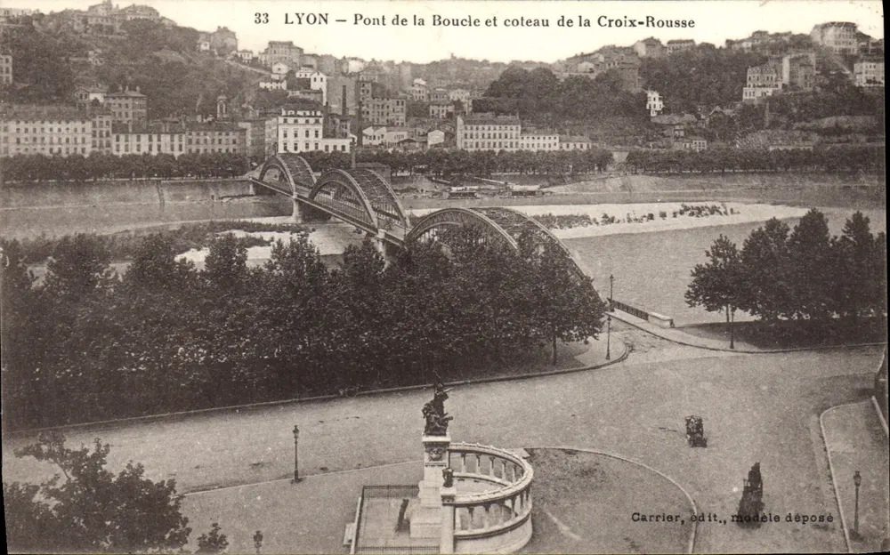 LYON — Brücke der Schleife und Hügel der Croix-Rousse — Carrier, Verlag, Modell angemeldet - Vorderseite