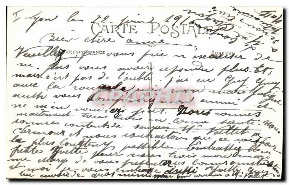 LYON — Brücke der Schleife und Hügel der Croix-Rousse — Carrier, Verlag, Modell angemeldet - Rückseite