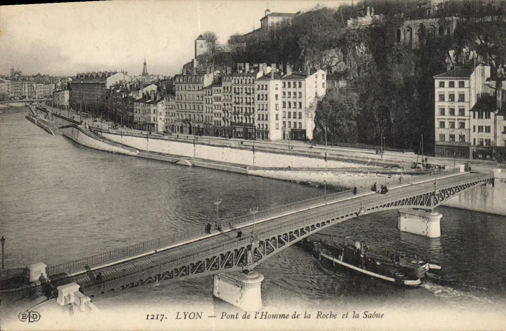 LYON — Brücke des Mannes vom Felsen und die Saône — BPD 1217 - Vorderseite