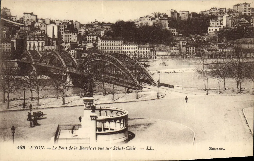 LYON — Der Pont de la Boucle und Blick auf Saint-Clair — Selecta - Vorderseite