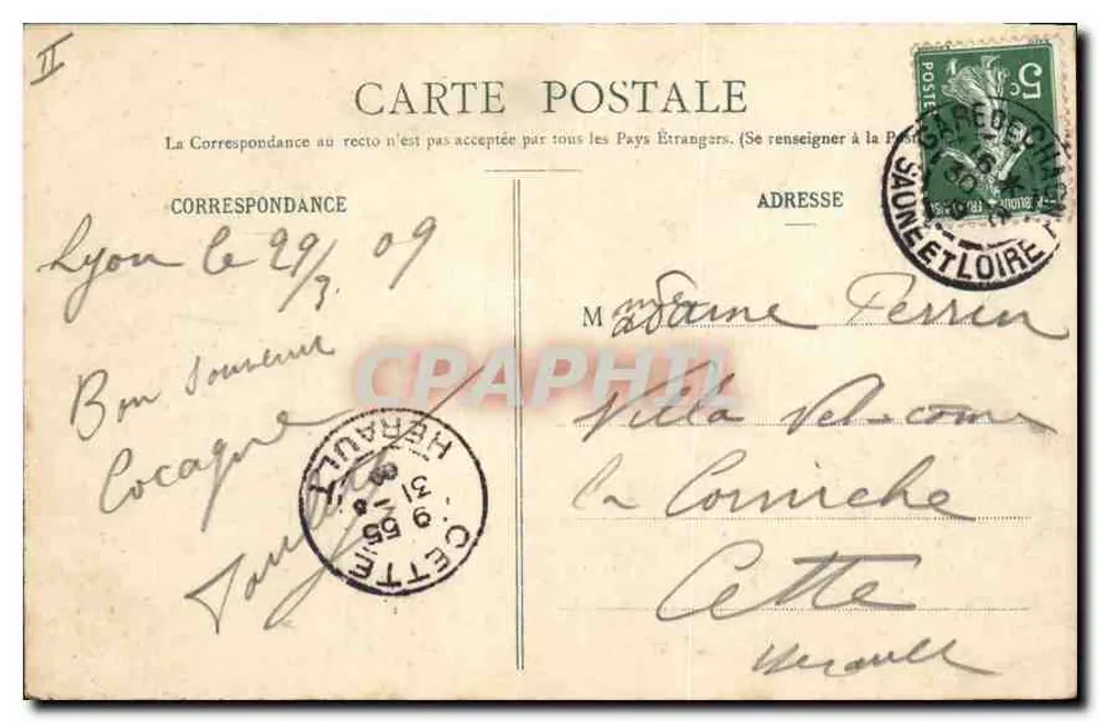 Lyon - Pont La Feuillée und Côteau de la Croix-Rousse — unbekannter Verlag, n° 5313 - Rückseite