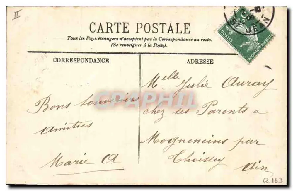 LYON — Pont du Palais de Justice und Ansicht von Fourvière — LL. n° 244 - Rückseite